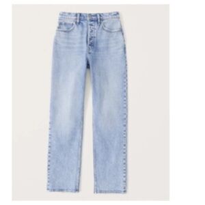 Abercrombie The Dad High Rise Straight Leg Petite Jean